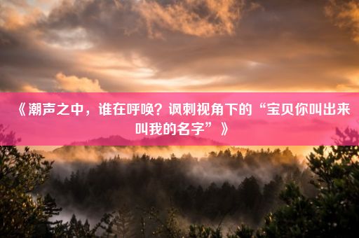 《潮声之中，谁在呼唤？讽刺视角下的“宝贝你叫出来 叫我的名字”》