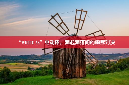 “WRITE AS”电动棒，潮起潮落间的幽默对决