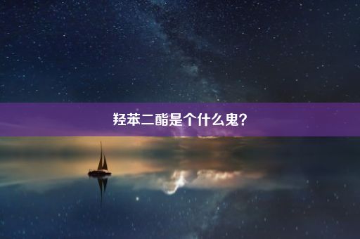 羟苯二酯是个什么鬼？