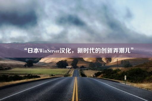 “日本WinServer汉化，新时代的创新弄潮儿”