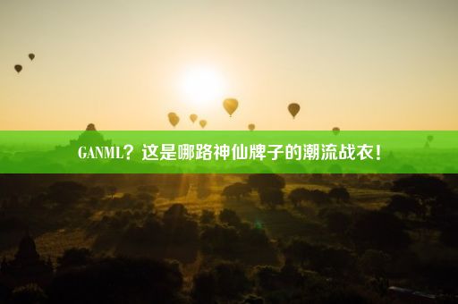 GANML？这是哪路神仙牌子的潮流战衣！