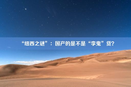 “纽西之谜”：国产的是不是“李鬼”货？