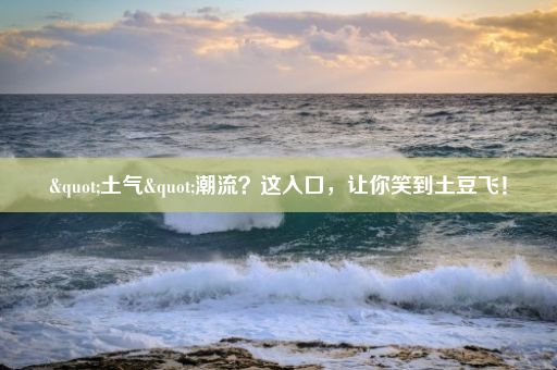 "土气"潮流？这入口，让你笑到土豆飞！