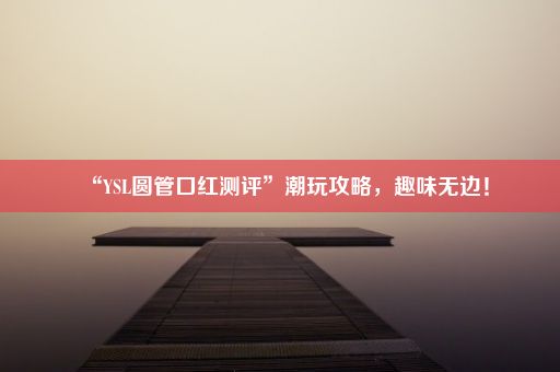 “YSL圆管口红测评”潮玩攻略，趣味无边！