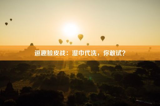 逗趣脸皮战：湿巾代洗，你敢试？