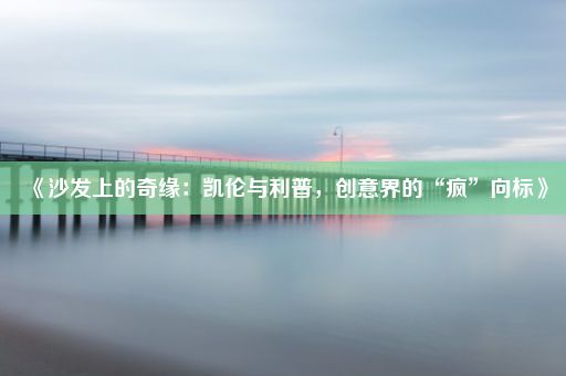 《沙发上的奇缘：凯伦与利普，创意界的“疯”向标》