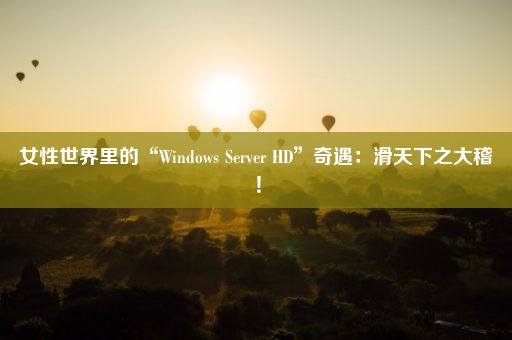 女性世界里的“Windows Server HD”奇遇：滑天下之大稽！