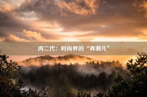 肉二代：时尚界的“弄潮儿”