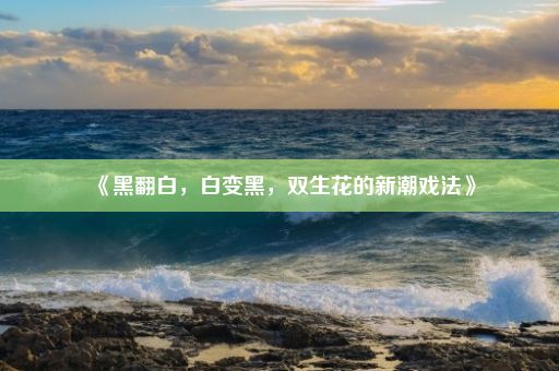 《黑翻白，白变黑，双生花的新潮戏法》