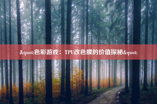 "色彩游戏：TPU改色膜的价值探秘"