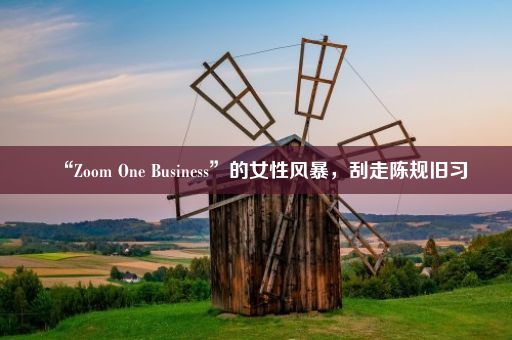 “Zoom One Business”的女性风暴，刮走陈规旧习