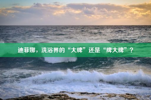 迪菲娜，洗浴界的“大牌”还是“牌大牌”？