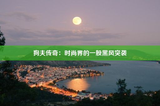 狗夫传奇：时尚界的一股黑风突袭