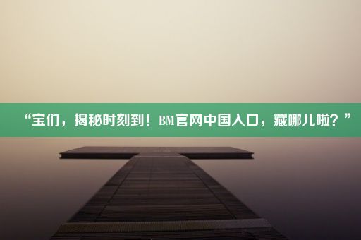 “宝们，揭秘时刻到！BM官网中国入口，藏哪儿啦？”